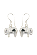 Shining Elephant Silver Earrings