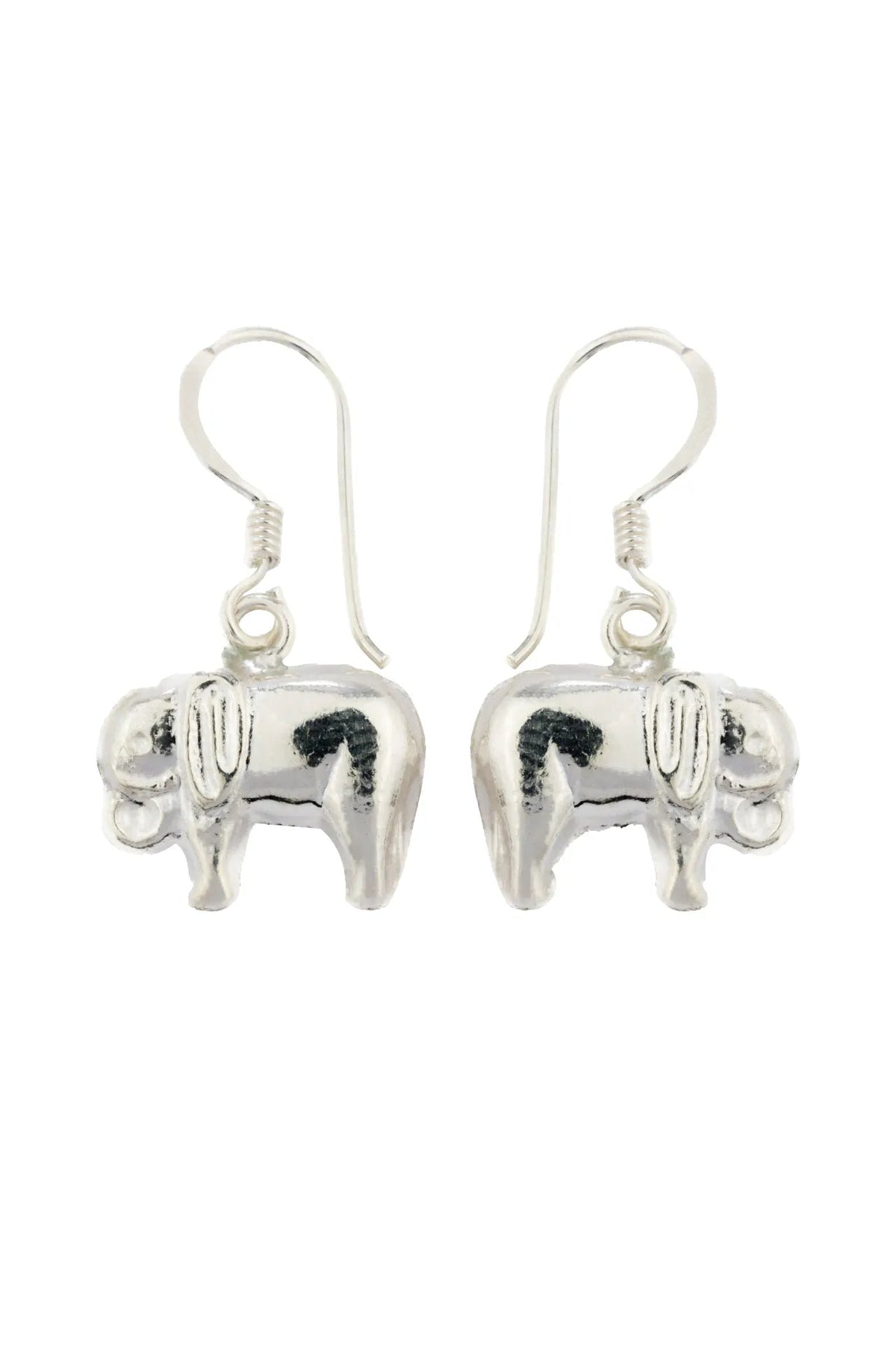 Shining Elephant Silver Earrings Parman