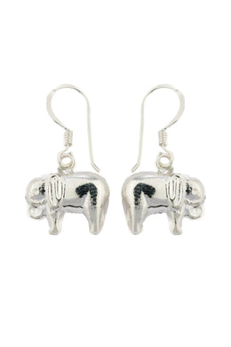 Shining Elephant Silver Earrings Parman
