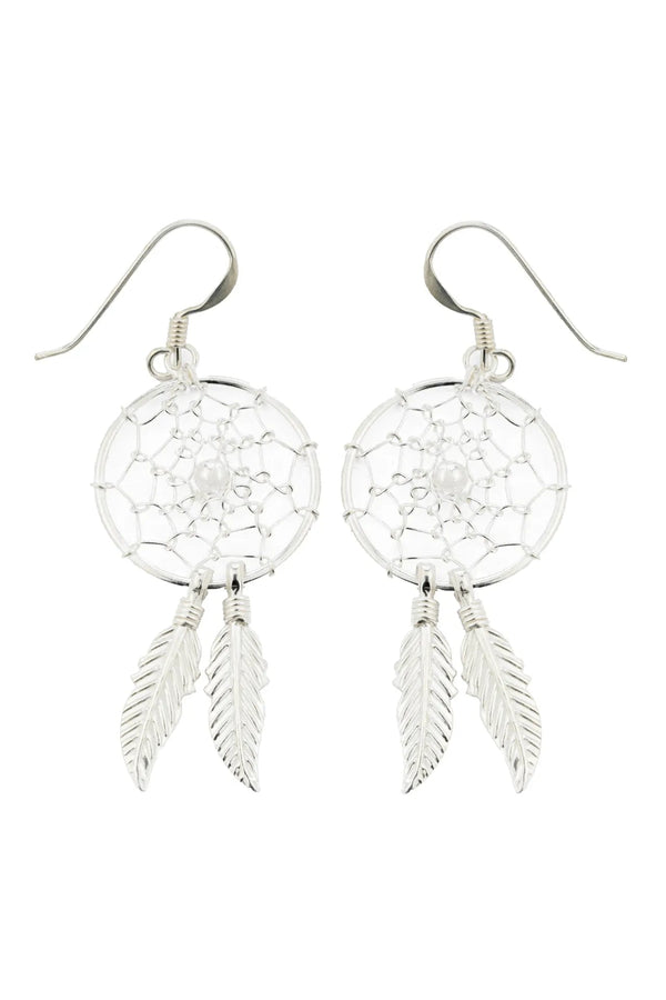 Modern Dreamcatcher Silver Earrings Parman