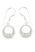 Veda Crescent Silver Earrings Parman
