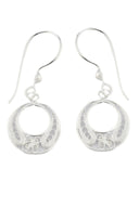 Veda Crescent Silver Earrings Parman