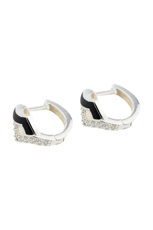 Raya Studded Silver Earrings Parman