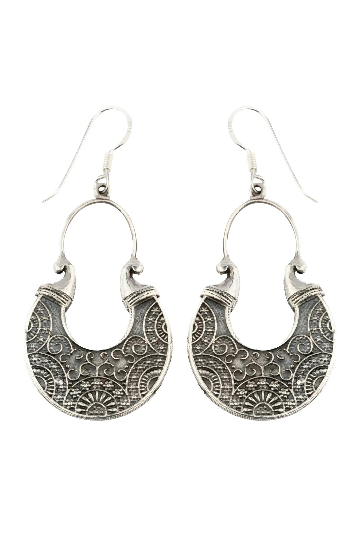 Zoya Ethnic Silver Earrings Parman