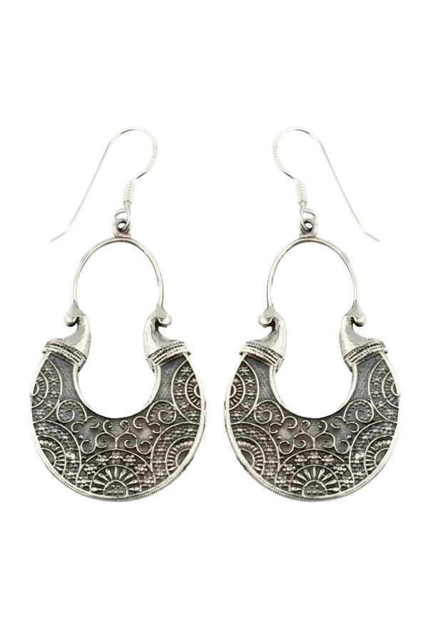 Zoya Ethnic Silver Earrings Parman