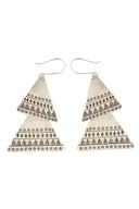 Antara Ethnic Silver Earrings