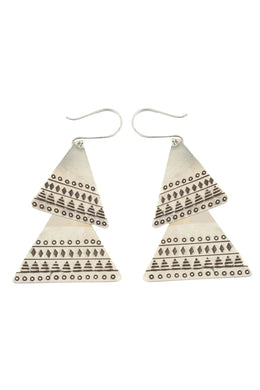 Antara Ethnic Silver Earrings Parman
