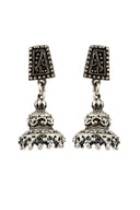 Amura Jhumka Silver Earrings