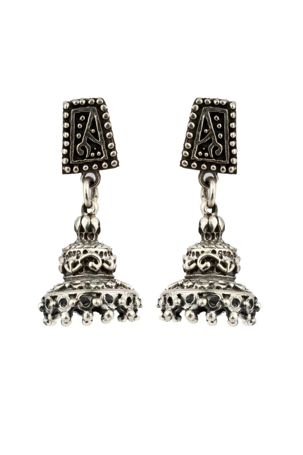 Amura Jhumka Silver Earrings Parman