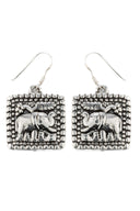 Urvi Ethnic Silver Earrings