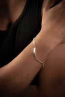 Phantom Curve Men's Silver Bracelet