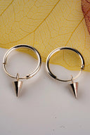 Pinnacle Hoop Silver Earrings