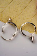 Pinnacle Hoop Silver Earrings