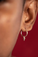 Pinnacle Hoop Silver Earrings