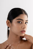 Tiara Pearl Silver Earrings Parman