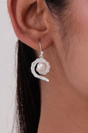 Tiara Pearl Silver Earrings