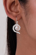 Tiara Pearl Silver Earrings Parman