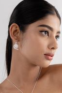 Tiara Pearl Silver Earrings Parman