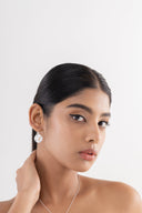 Loretta Pearl Silver Earrings