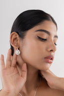 Loretta Pearl Silver Earrings