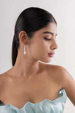 Amelia Pearl Silver Earrings Parman
