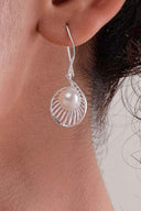 Ava Pearl Silver Earrings