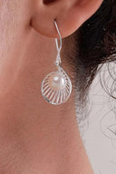 Ava Pearl Silver Earrings Parman