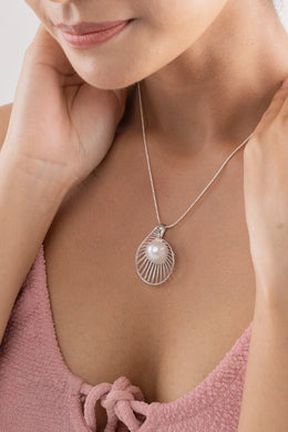 Ava Pearl Silver Pendant Parman