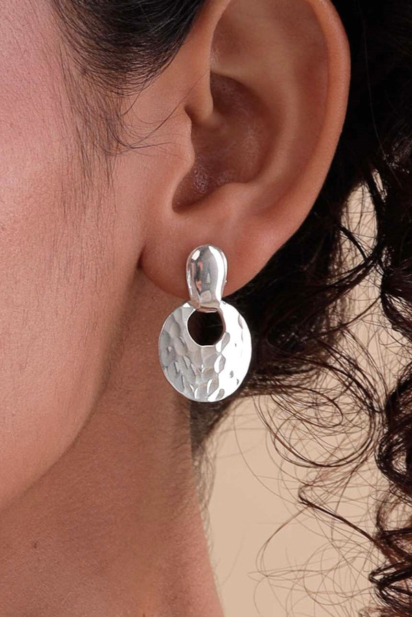 Aqua Luna Silver Earrings Parman