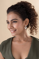 Aqua Luna Silver Earrings