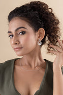 Aqua Luna Silver Earrings