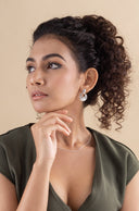 Aqua Luna Silver Earrings