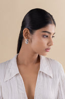 Myrtle Aqua Silver Earrings