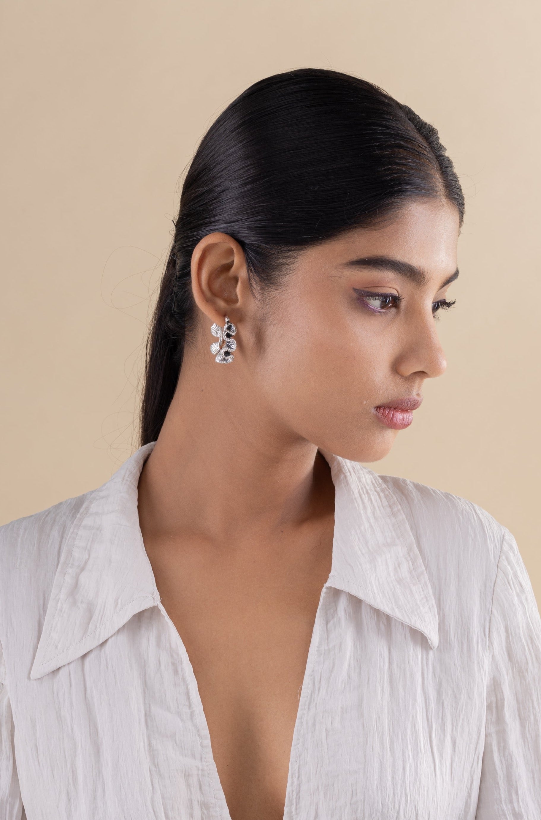 Myrtle Aqua Silver Earrings