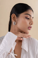 Myrtle Aqua Silver Earrings Parman