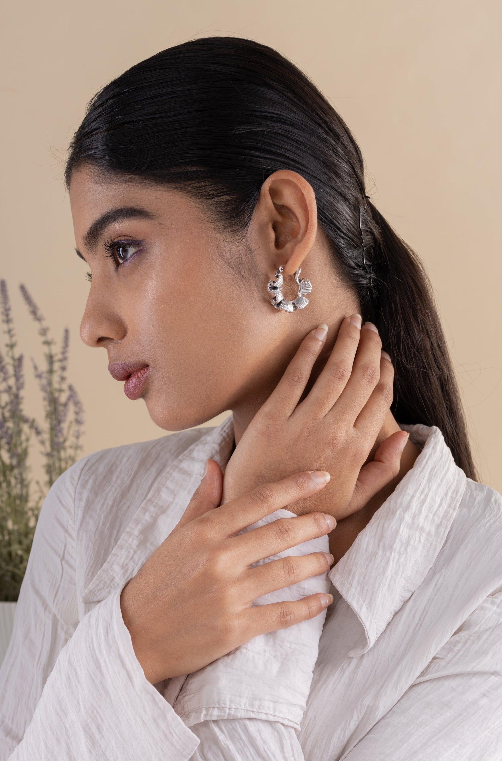 Myrtle Aqua Silver Earrings