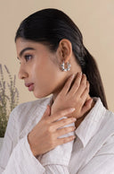 Myrtle Aqua Silver Earrings Parman
