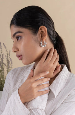 Myrtle Aqua Silver Earrings Parman