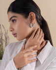 Myrtle Aqua Silver Earrings