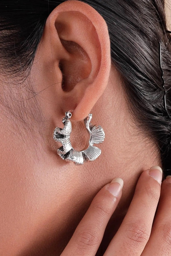 Myrtle Aqua Silver Earrings Parman