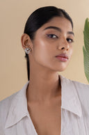 Atomic Charm Silver Earrings