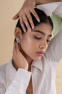 Atomic Charm Silver Earrings