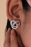 Atomic Charm Silver Earrings