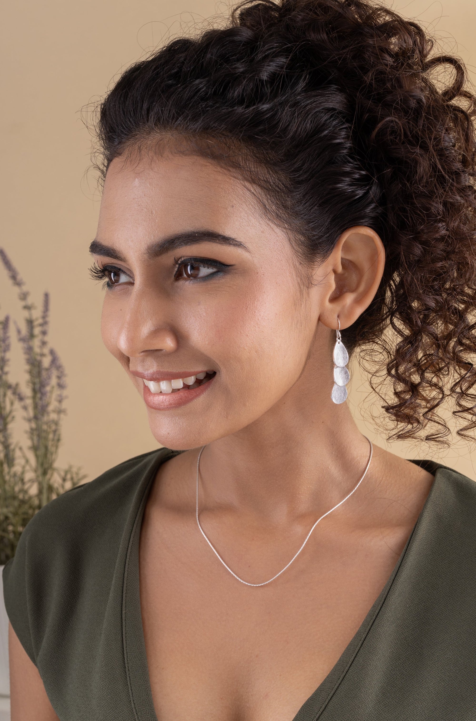 Sabrina Cascade Silver Earrings