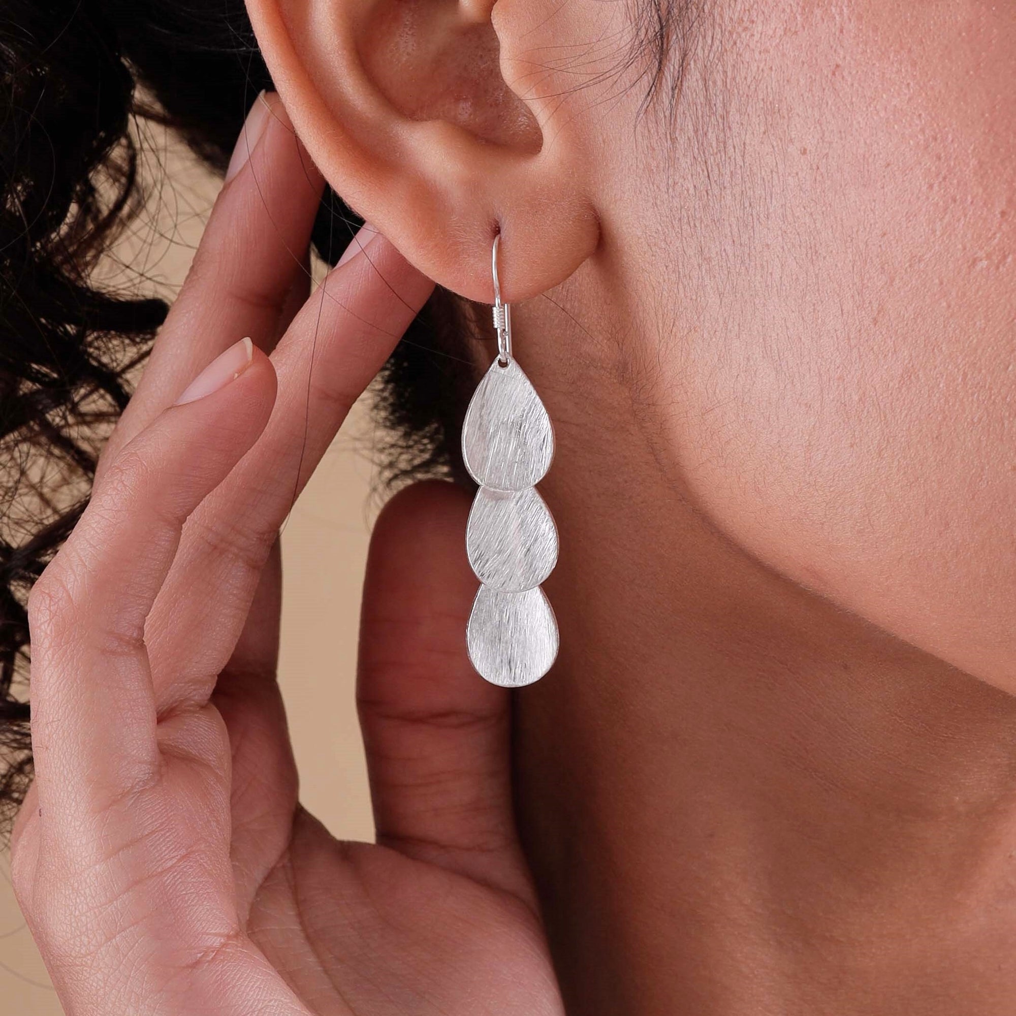 Sabrina Cascade Silver Earrings