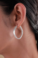 Melanie Hoop Silver Earrings