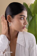 Melanie Hoop Silver Earrings