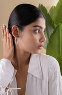 Melanie Hoop Silver Earrings