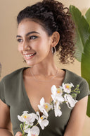 Geneva Hoop Silver Earrings