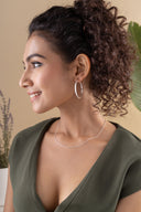 Geneva Hoop Silver Earrings